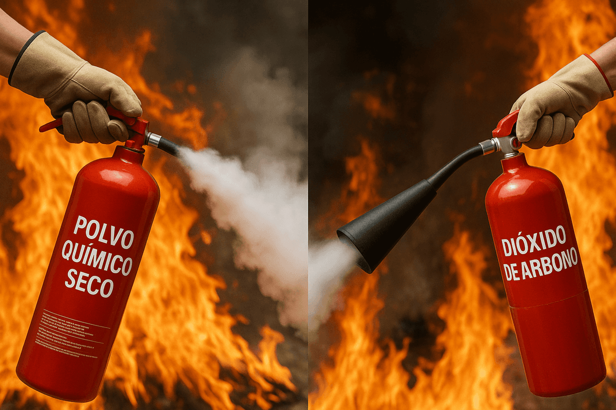 Extintores PQS vs CO₂: ¿Cuál necesita tu empresa?