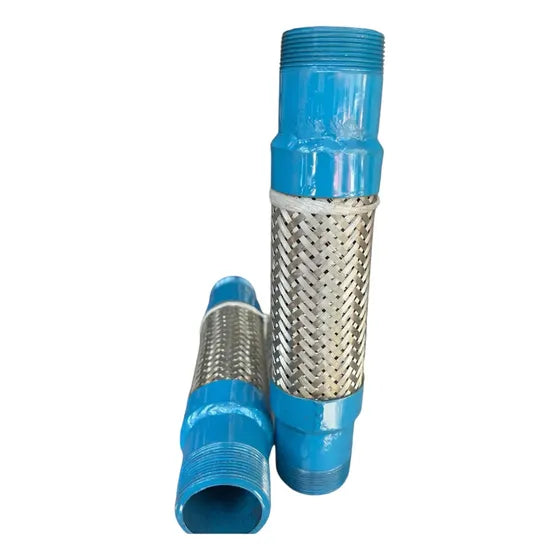 MANGUERA METÁLICA FLEXIBLE CON NIPLES 1/2" A 4" X 30 CM A 1 M