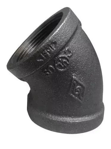 CODO 45 ACERO NEGRO 150 PSI