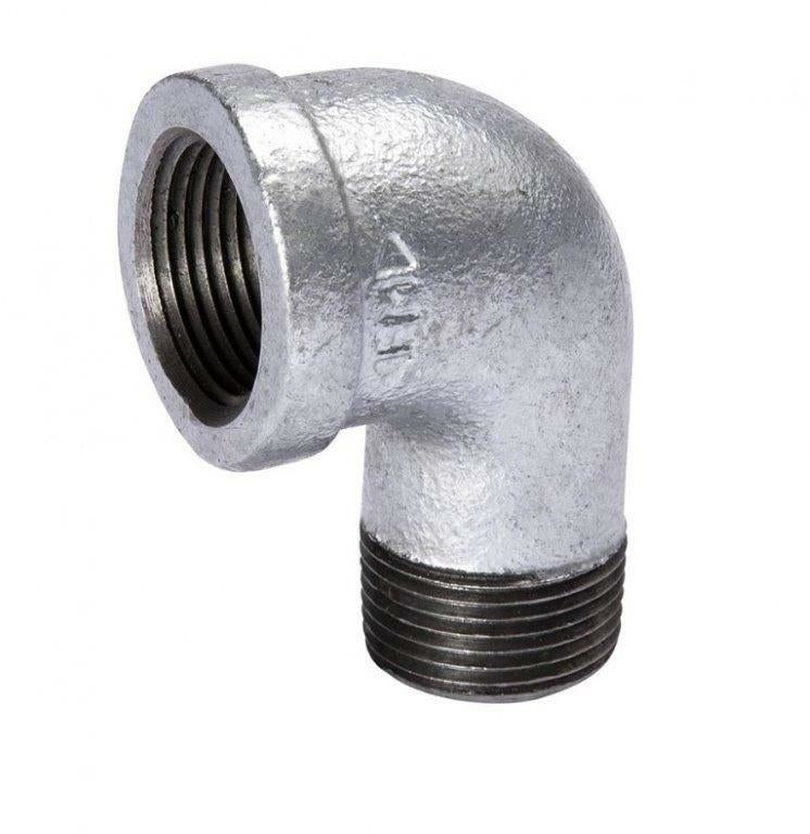 CODO NIPLE 90° GALVANIZADO 150 PSI 1/8" A 4"