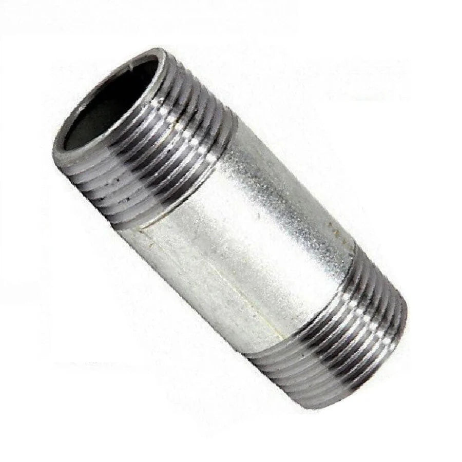 NIPLE GALVANIZADO PARA TUBERÍA 1/8" A 4" X 4 A 30.5 CM